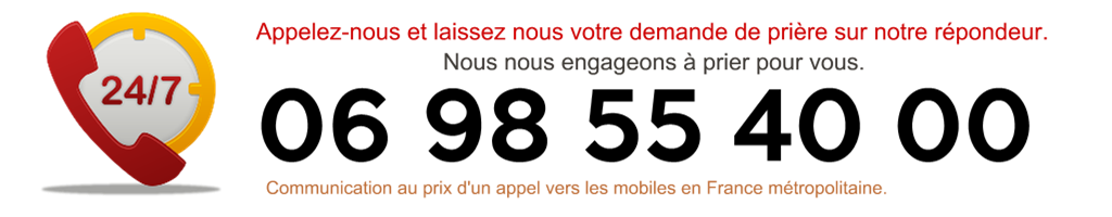 Appelez-nous -Nous prions pour vous